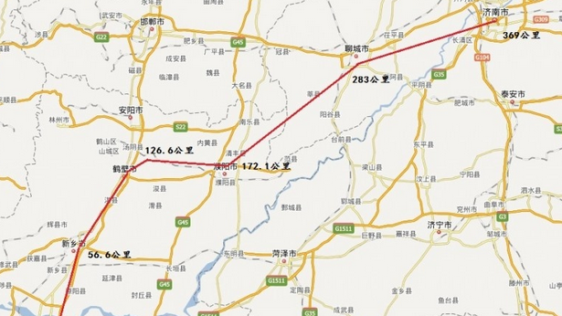 郑济高铁路线图