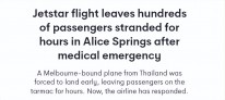 突发! 澳洲航班紧急迫降, 数百乘客被迫滞留14小时, 一口吃的都不给
