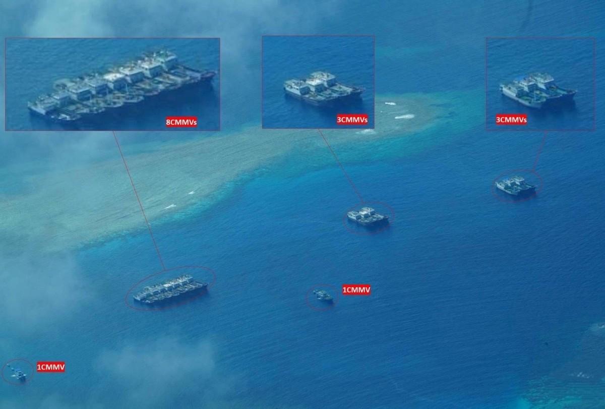 中国船队集结仙宾礁，南海重现“鬼斧神工”，菲律宾干着急没用