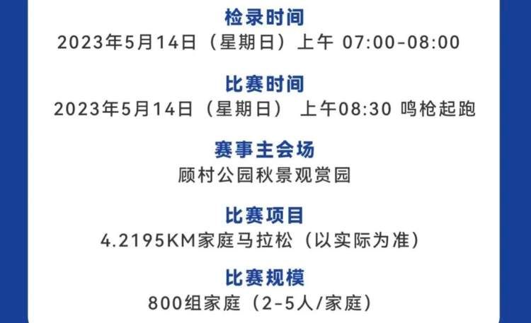 家庭马拉松（上海站）母亲节开跑！5个福利名额等你来！
