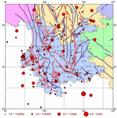 云南地震带分布图