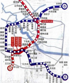 天津地铁6号线一期站点设置