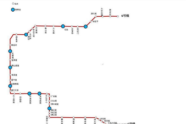 天津地铁6号线规划图