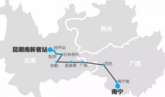云桂高铁规划图