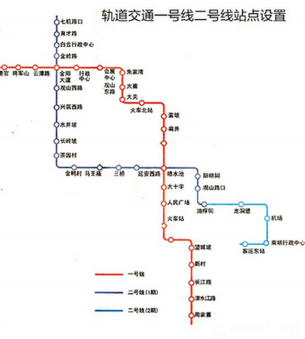 贵阳地铁1号线站点设置