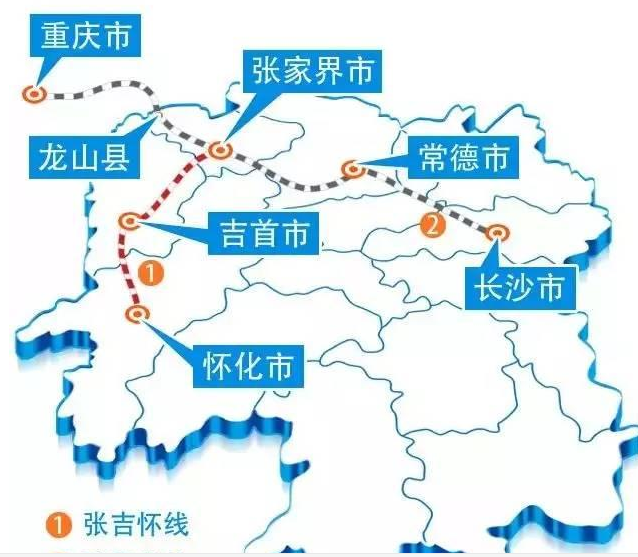 张吉怀高铁最新线路图