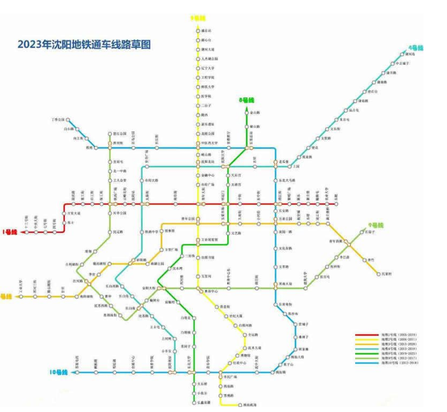 沈阳地铁6号线最新线路图