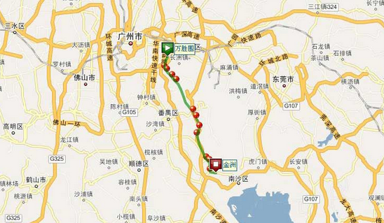 广州地铁4号线线路图