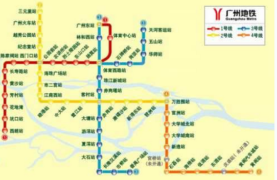 广州地铁4号线路线图