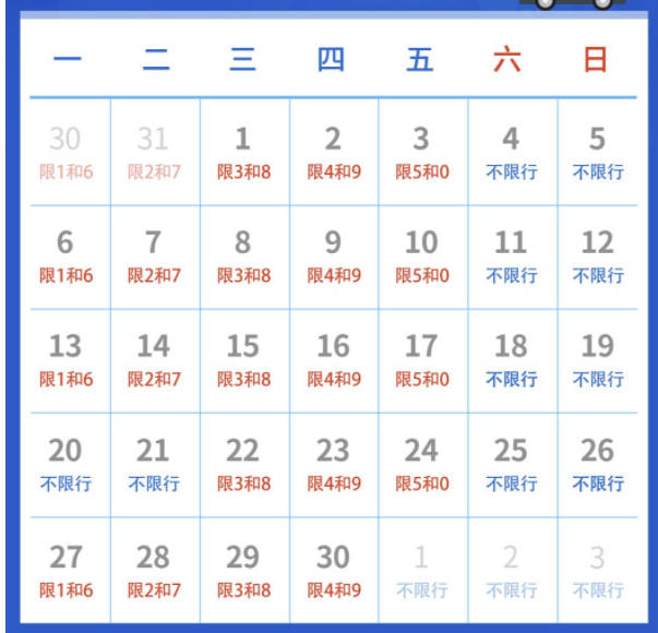 北京车限号时间表2021年9月(建议收藏)