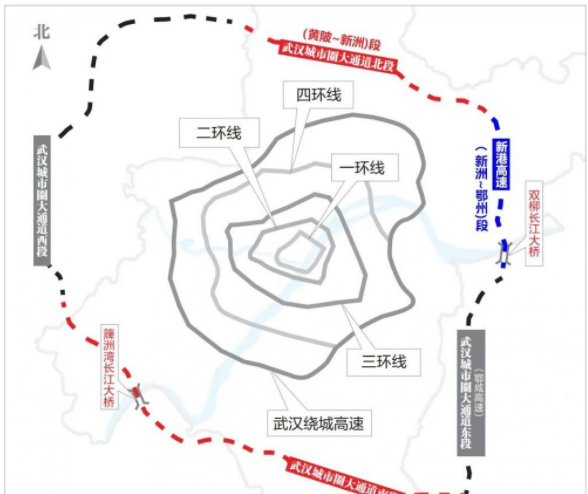 2022武汉六环线最新规划图详细地图2