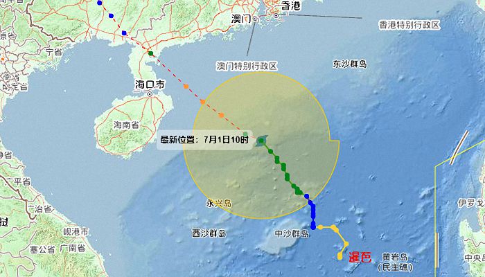 2022年海南台风实时最新消息 海南省气象局发布台风三级预警1